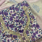 Thread Embroidered Cotton Block Printed Unstitched Suit Set