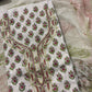 Thread Embroidered Cotton Block Printed Unstitched Suit Set