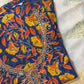 Thread Embroidered Cotton Block Printed Unstitched Suit Set