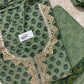 Gota Patti Cotton Block Printed Unstitched Suit Set