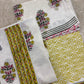 Embroidered Cotton Block Printed Unstitched Suit Set