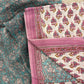 Cotton Block Printed Chiffon Dupatta Unstitched Suit Set