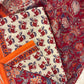 Cotton Block Printed Chiffon Dupatta Unstitched Suit Set