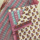 Cotton Block Printed Chiffon Dupatta Unstitched Suit Set