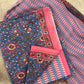 Cotton Block Printed Chiffon Dupatta Unstitched Suit Set