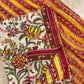 Cotton Block Printed Chiffon Dupatta Unstitched Suit Set