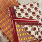 Cotton Block Printed Chiffon Dupatta Unstitched Suit Set