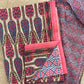 Cotton Block Printed Chiffon Dupatta Unstitched Suit Set