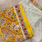 Cotton Block Printed Chiffon Dupatta Unstitched Suit Set