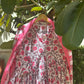 Floral Print Alia Cut Cotton Anarkali Suit Set