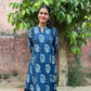 Indigo Floral Printed Cotton Co-ord Set