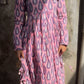 Pink Butta Print Pure Hand-block Anarkali Suit Set