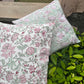 White Canvas Hand Block Printed Pure Cotton Cushion Cover