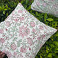White Canvas Hand Block Printed Pure Cotton Cushion Cover
