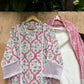 Pink Block Print Cotton Suit Set