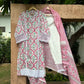 Pink Block Print Cotton Suit Set