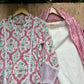 Pink Block Print Cotton Suit Set