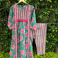 Floral Printed Cotton Straight Suit Set