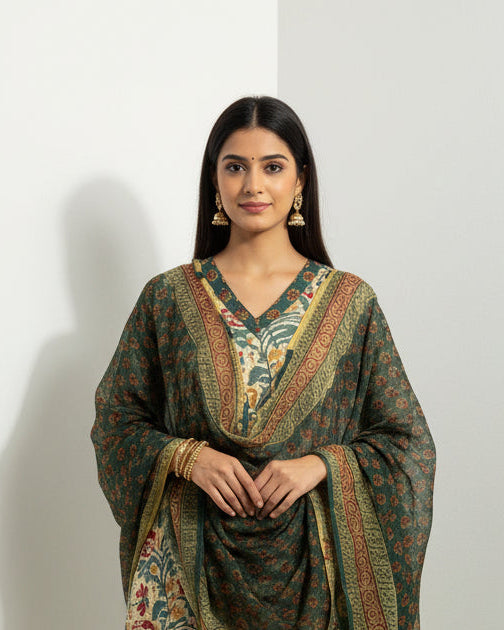 Pure Hand Block Printed Kurta Set