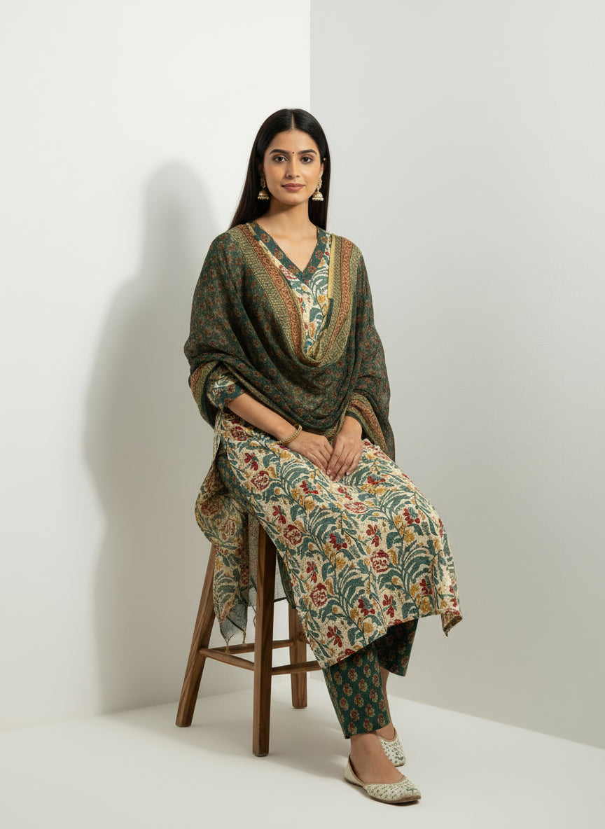 Pure Hand Block Printed Kurta Set