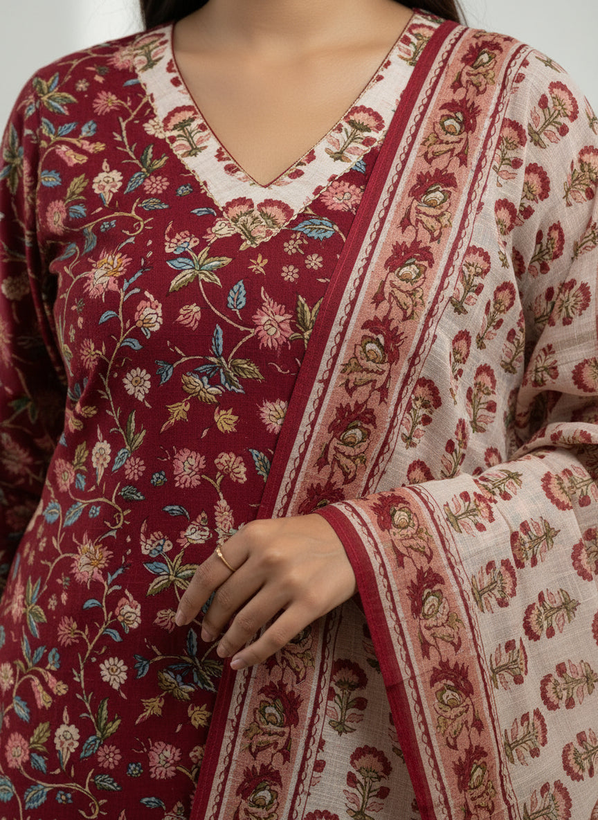 Pure Hand Block Printed Kurta Set