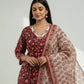 Pure Hand Block Printed Kurta Set