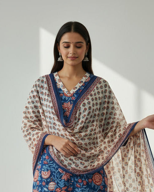 Pure Hand Block Printed Kurta Set
