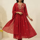 Mul Cotton Embroidered Anarkali Set