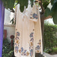 Floral Embroidered V-neck Cotton Straight Suit Set