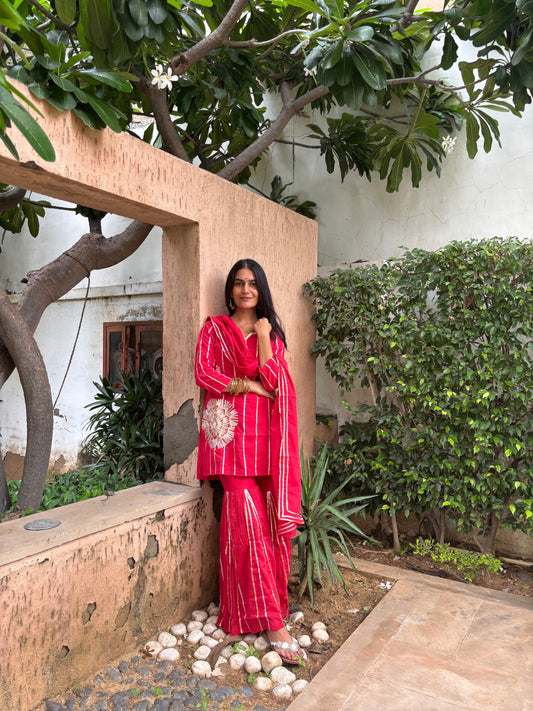 Mul Cotton Sharara Suit Set