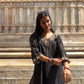 Black Embroidered Cotton Kurta Pant Set