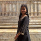 Black Embroidered Cotton Kurta Pant Set