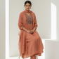 Rust Mul Chanderi A-Line Kurta Set