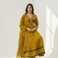 Mustard Cotton Anarkali Set