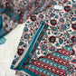 Cotton Block Printed Chiffon Dupatta Unstitched Suit Set