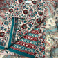 Cotton Block Printed Chiffon Dupatta Unstitched Suit Set