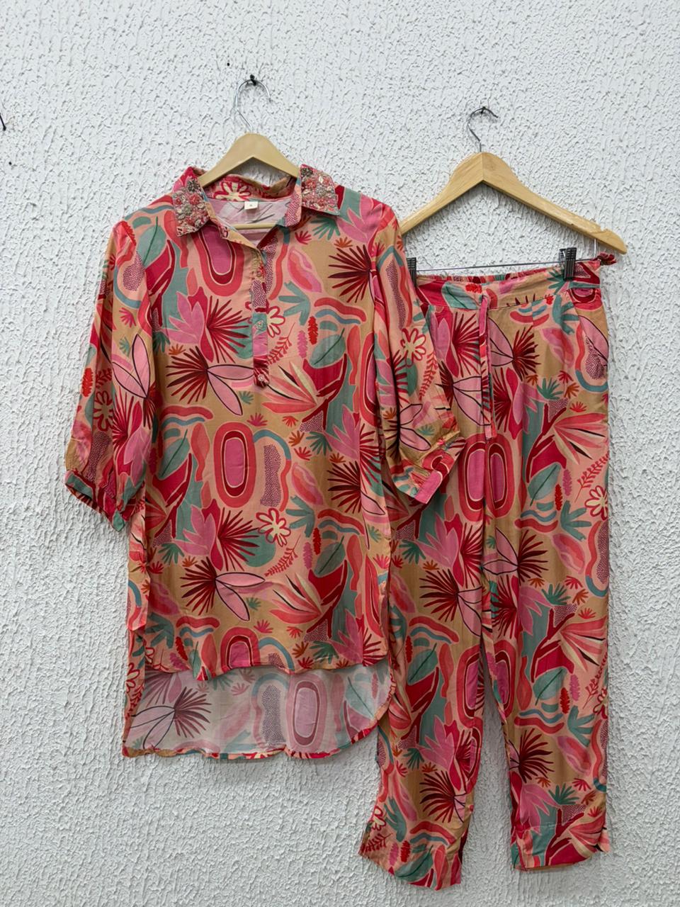Floral Pure Muslin Co-ord Set
