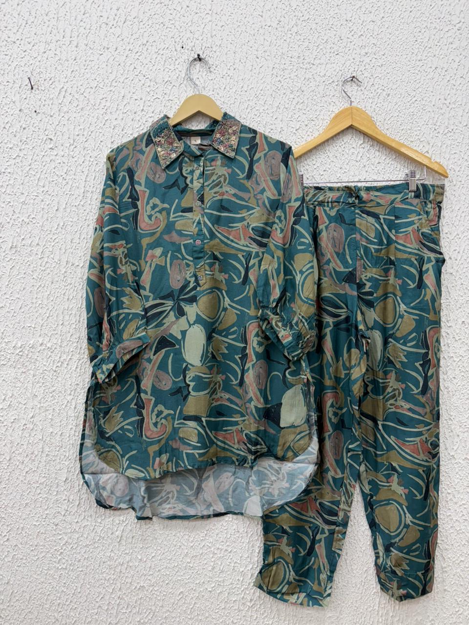Floral Pure Muslin Co-ord Set