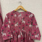 Cotton Pichwai Block Printed Anarkali Kurta with Cotton Dupatta.