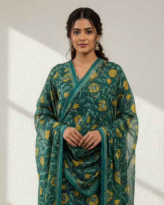 Pure Hand Block Printed Kurta Set