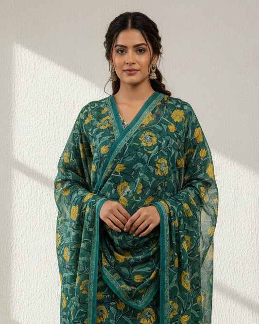 Pure Hand Block Printed Kurta Set