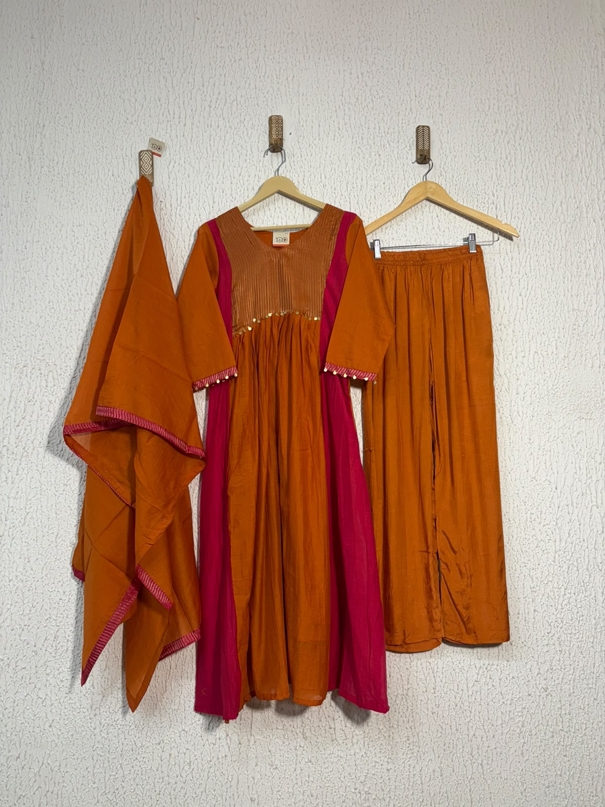 Mulchanderi A-Line 3-Piece Set with Lining