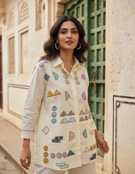 Mul Cotton Appliqué Co-ord Set