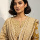 Yellow Print Anarkali with Printed Dupatta