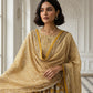 Yellow Print Anarkali with Printed Dupatta