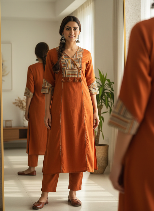 Cotton Winter Essential Kurta Pant Set