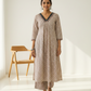 Handcrafted Cotton Kurta Palazzo Set with Mirror-Detail Neckline