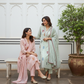 Mul Cotton Flared Suit with Delicate Embroidered Motifs (Mint Green)