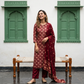 Blue/Red Elephant Print Cotton Kurta Set