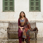 Maroon Cotton Ajrak Kurta Set